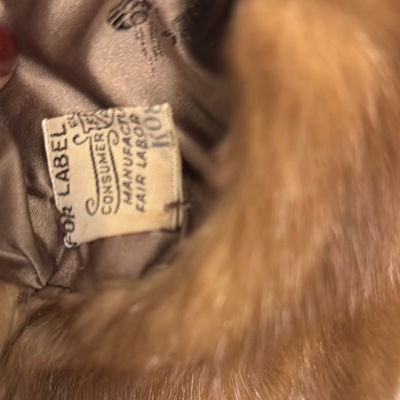 Vintage Gimbel Brothers Brown Fur Jacket Sz M - Picture 10 of 10